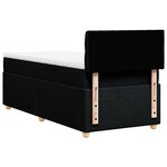 vidaXL Sommier à lattes de lit avec matelas Noir 90x200 cm Tissu