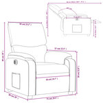 vidaXL Fauteuil inclinable électrique Rouge bordeaux Tissu