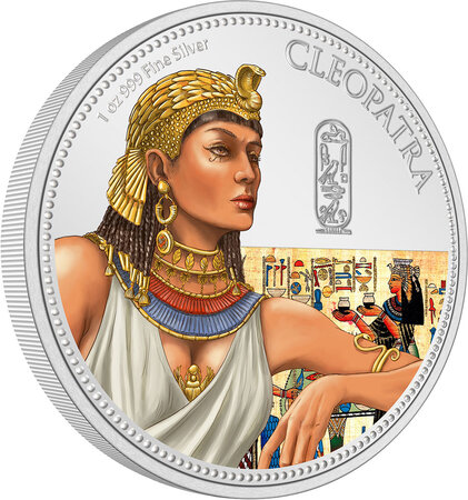 Monnaie en argent 2 dollars g 31.1 (1 oz) millésime 2023 cleopatra