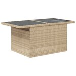 Ensemble de Canapés de Jardin 6 Pièces avec Coussins Rattan Poly Beige