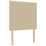 vidaXL Lit avec Sommier avec Matelas Beige 90x200 cm Tissu en Velours Côtelé