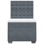 vidaXL Sommier à lattes de lit et matelas Gris foncé 80x200 cm Velours