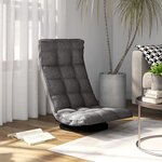 vidaXL Chaise de sol pivotante Gris clair Tissu