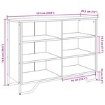vidaXL Buffet chêne fumé 101x35 5x74 5 cm bois d'ingénierie
