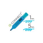 Surligneur tracé 2/5 mm pointe biseautée couleurs éclatantes bleu x 10 Q-CONNECT