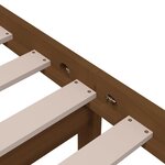 vidaXL Cadre de lit Marron miel Bois massif 75x190 cm Petit simple