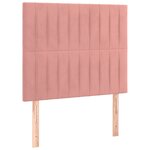 vidaXL Cadre de lit avec tête de lit Rose 90x200 cm Velours