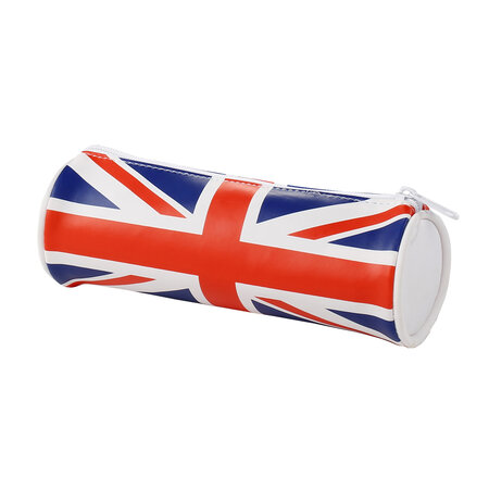 Trousse scolaire UK avec drapeau Union Jack - Matière soft - Fermeture zippée