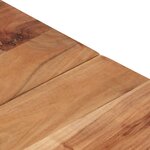 vidaXL Table basse argenté acier inoxydable et bois massif d'acacia