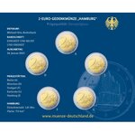 Coffret 5 pièces 2 euro commémoratives Allemagne 2023 BU – Philharmonie de l'Elbe (les 5 ateliers A, D, F, G et J)