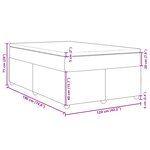vidaXL Sommier à lattes de lit et matelas marron foncé 120x190cm tissu
