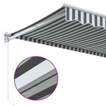 vidaXL Auvent rétractable anthracite et blanc 4 5x3 m tissu/aluminium