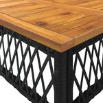 vidaXL Canapés de jardin 2 Pièces avec coussins Noir Résine tressée