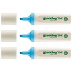 Surligneur Ecoline 24 Bleu clair Pointe Biseautée 2-5 mm x 3 EDDING