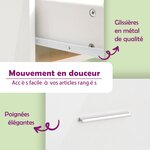 vidaXL Bureau Blanc brillant 100x50x76 cm Bois d’ingénierie