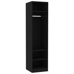 vidaXL Garde-robe Noir 50x50x200 cm Bois d'ingénierie
