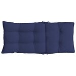 vidaXL Coussins de chaise à dossier haut lot de 2 bleu marine