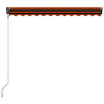 vidaXL Auvent rétractable capteur de vent LED 300x250 cm Orange marron
