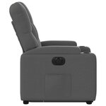 vidaXL Fauteuil inclinable électrique gris foncé tissu