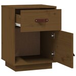 vidaXL Tables de chevet 2Pièces Marron miel 40x34x55cm Bois de pin massif