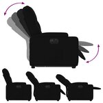 vidaXL Fauteuil inclinable électrique noir tissu