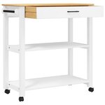 vidaXL Chariot de cuisine MONZA 84x40x90 cm bois massif de pin