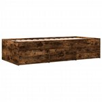 vidaXL Lit de jour avec tiroirs chêne fumé 90x190 cm bois d'ingénierie