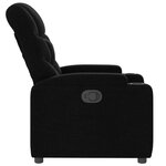 vidaXL Fauteuil inclinable Noir Tissu