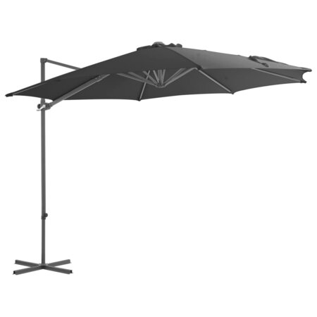 vidaXL Parasol en porte-à-faux avec mât en acier Anthracite 300 cm