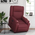 vidaXL Fauteuil inclinable Rouge bordeaux Similicuir