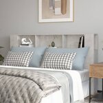 vidaXL Armoire de tête de lit Gris béton 180x18 5x104 5 cm