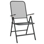 vidaXL Ensemble à manger de jardin 3 Pièces Maille Métal Anthracite