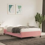 vidaXL Cadre de lit Rose 120x200 cm Velours