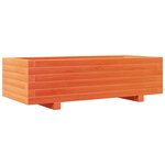 vidaXL Jardinière cire marron 90x40x26 5 cm bois de pin massif