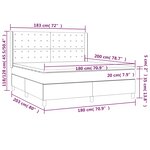 vidaXL Sommier à lattes de lit avec matelas Blanc 180x200cm Similicuir