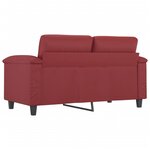 vidaXL Canapé à 2 places Rouge bordeaux 120 cm Similicuir
