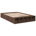 vidaXL Cadre de lit chêne marron 120x200 cm bois d'ingénierie