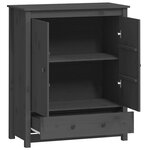 vidaXL Buffet Gris 83x41 5x100 cm Bois massif de pin