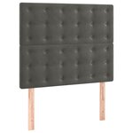 vidaXL Cadre de lit avec tête de lit Gris foncé 120x200 cm Velours