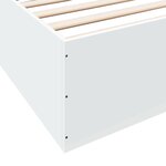 vidaXL Cadre de lit blanc 200x200 cm bois d'ingénierie