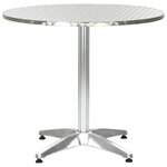 vidaXL Table de jardin Argenté 80x70 cm Aluminium