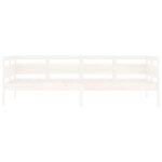 vidaXL Lit de jour blanc bois de pin massif 90x200 cm