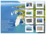 Collector 8 timbres - La Normandie vue du ciel - Côté mer - Lettre Verte