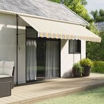 vidaXL Tissu de remplacement pour auvent rayures multicolores 4x3 m