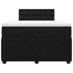 vidaXL Sommier à lattes de lit avec matelas noir 120x190 cm velours