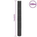 vidaXL Membrane anti-mauvaises herbes noir 1x100 m PP