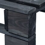 vidaXL Repose-pied palette de jardin bois noir