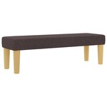 vidaXL Lit à sommier avec matelas et banc Marron Foncé 200x200 cm Tissu