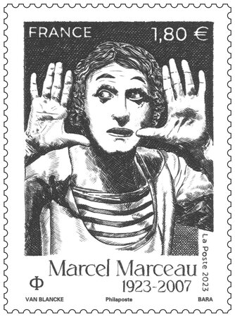 Timbre - Marcel Marceau (1923-2007) - Lettre internationale