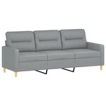 vidaXL Ensemble de canapés 4 Pièces avec coussins Gris clair Tissu